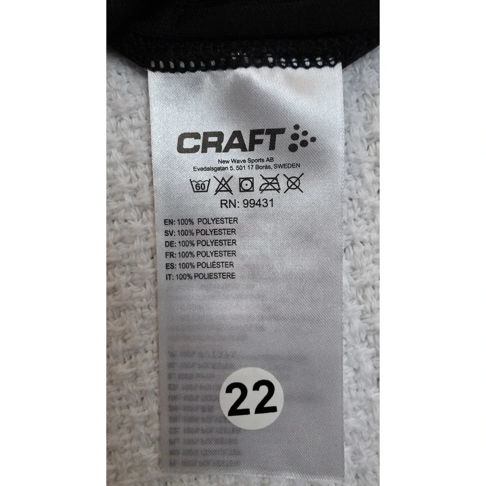 Craft Active Extreme CN Base Layer Top XS Black Ribbed Mock Neck Nwt